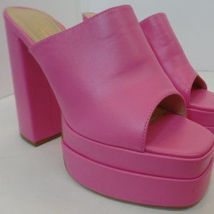 Olivia Fragrance (S) Bubble Gum Pink Platform Open Toe Sandals/High Heels Sz 10